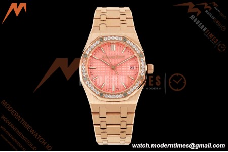 Audemars Piguet - Royal Oak Ladies 77450OR 34mm RG/RG Pink Dial 8F A5800