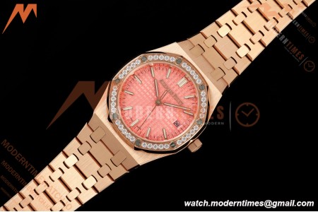 Audemars Piguet - Royal Oak Ladies 77450OR 34mm RG/RG Pink Dial 8F A5800
