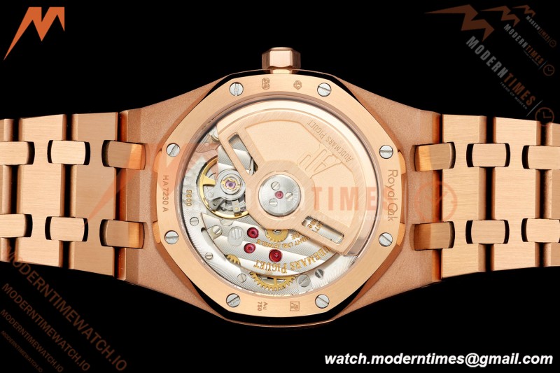 Audemars Piguet - Royal Oak Ladies 77450OR 34mm RG/RG Pink Dial 8F A5800