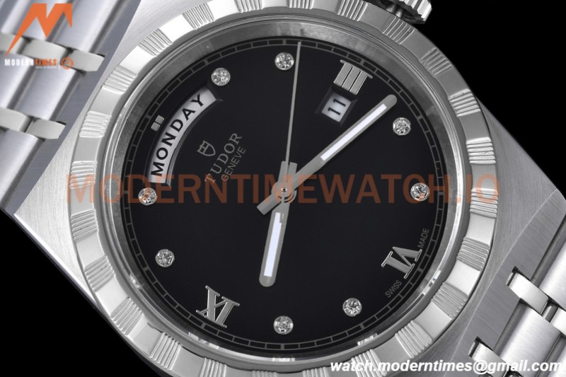 Tudor - Royal 28600 41mm SS/SS Black/Dia/Rmn GDF MY8215