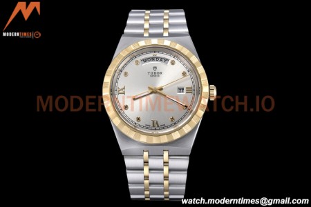 Tudor - Royal 28603 41mm SS/YG Silver/Dia/Rmn GDF MY8215