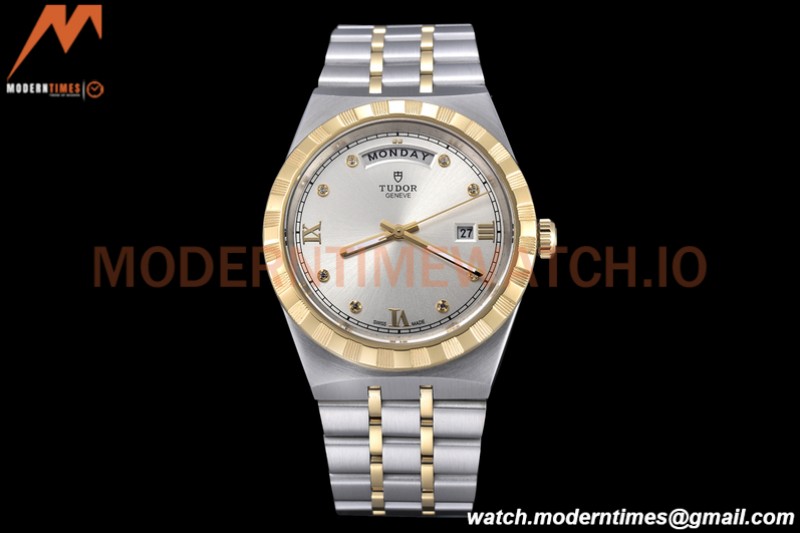 Tudor - Royal 28603 41mm SS/YG Silver/Dia/Rmn GDF MY8215