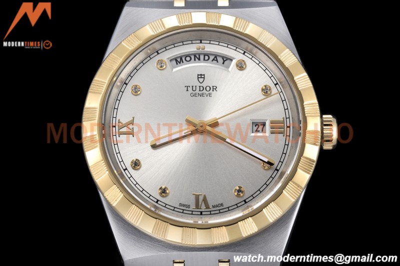 Tudor - Royal 28603 41mm SS/YG Silver/Dia/Rmn GDF MY8215