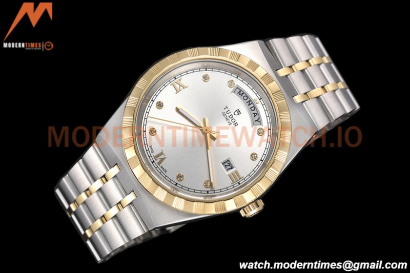 Tudor - Royal 28603 41mm SS/YG Silver/Dia/Rmn GDF MY8215
