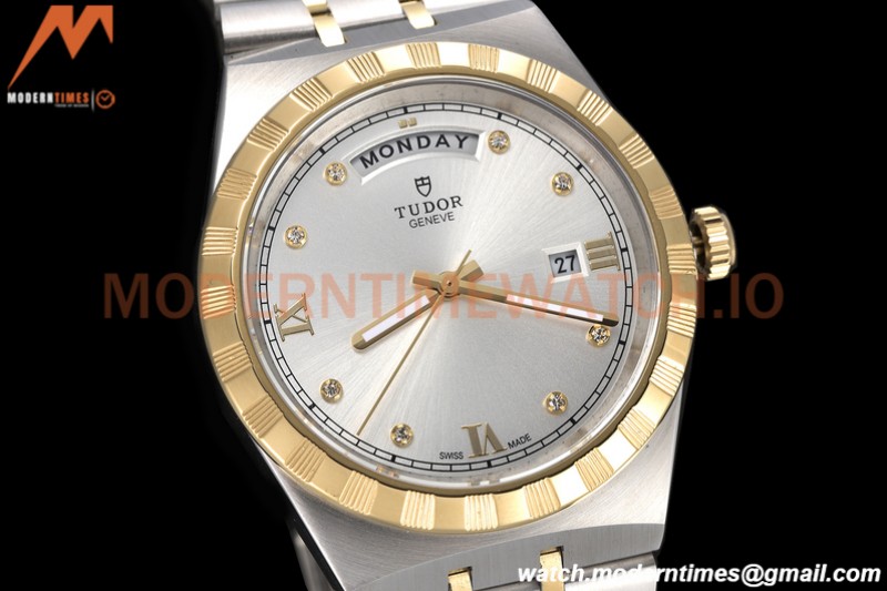 Tudor - Royal 28603 41mm SS/YG Silver/Dia/Rmn GDF MY8215
