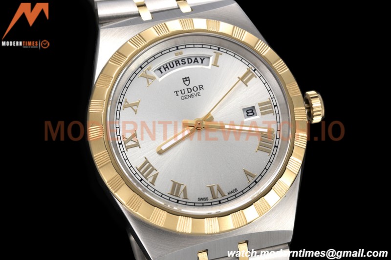 Tudor - Royal 28603 41mm SS/YG Silver/Rmn GDF MY8215
