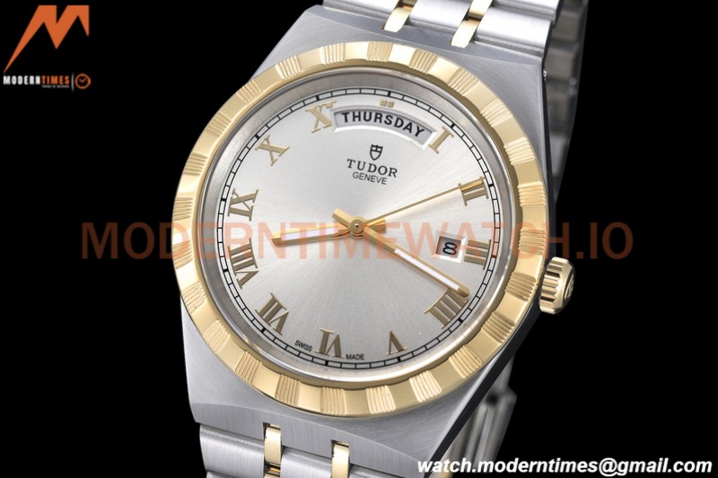 Tudor - Royal 28603 41mm SS/YG Silver/Rmn GDF MY8215
