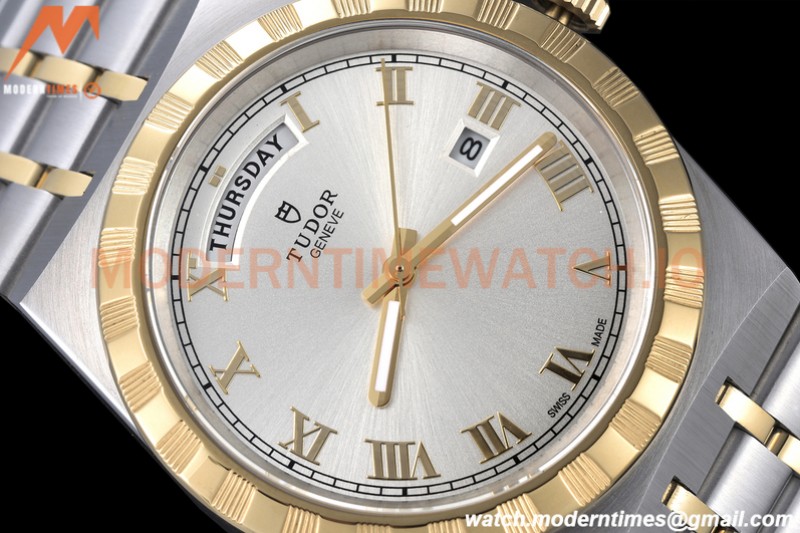 Tudor - Royal 28603 41mm SS/YG Silver/Rmn GDF MY8215