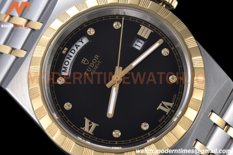 Tudor - Royal 28603 41mm SS/YG Black/Dia/Rmn GDF MY8215