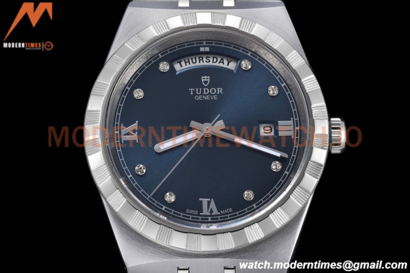 Tudor - Royal 28600 41mm SS/SS Blue/Dia/Rmn GDF MY8215