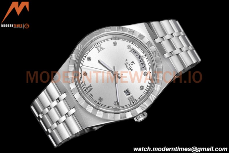 Tudor - Royal 28600 41mm SS/SS Silver/Dia/Rmn GDF MY8215