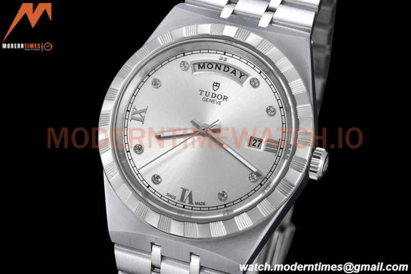 Tudor - Royal 28600 41mm SS/SS Silver/Dia/Rmn GDF MY8215