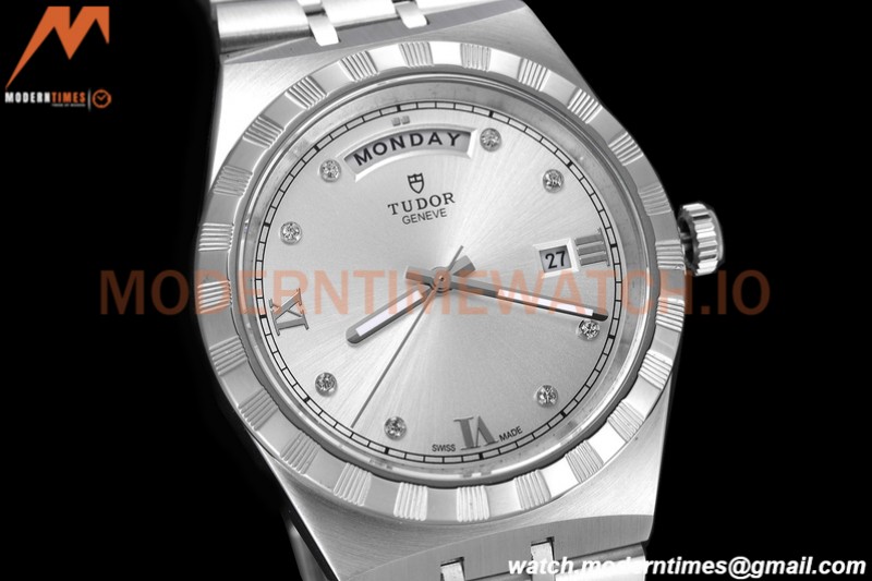 Tudor - Royal 28600 41mm SS/SS Silver/Dia/Rmn GDF MY8215