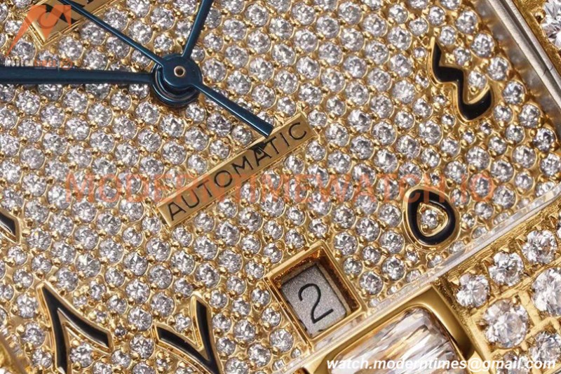 Cartier - Santos De Cartier Mens Automatic 40mm Diamond YG/SS Dia/Ara TWF A2824