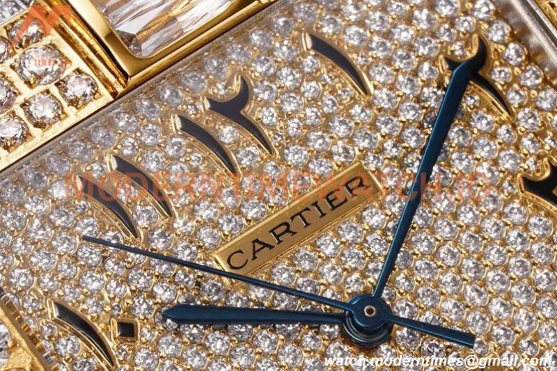 Cartier - Santos De Cartier Mens Automatic 40mm Diamond YG/SS Dia/Ara TWF A2824