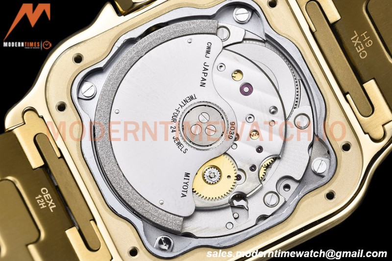 Cartier - Santos De Cartier Automatic 35mm YG/YG White Opaline GF MY9039