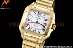 Cartier - Santos De Cartier Automatic 35mm YG/YG White Opaline GF MY9039