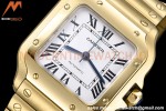 Cartier - Santos De Cartier Automatic 35mm YG/YG White Opaline GF MY9039