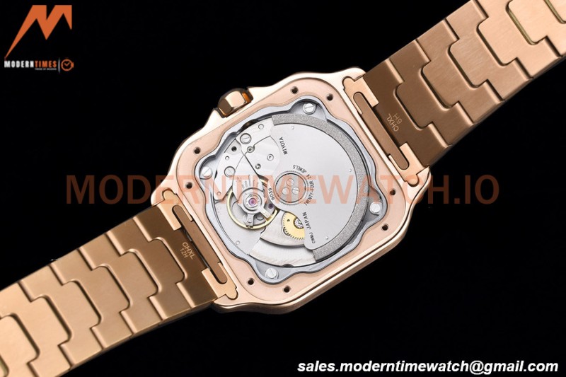 Cartier - Santos De Cartier Automatic 35mm RG/RG White Opaline GF MY9039