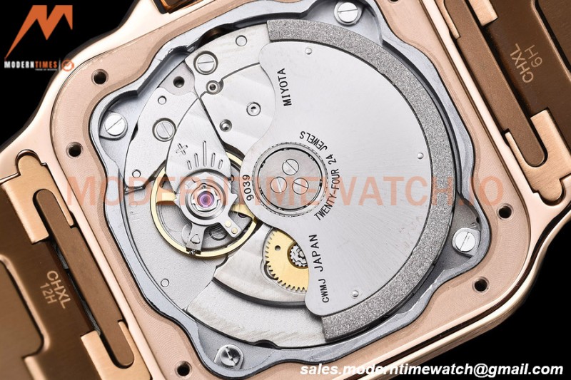 Cartier - Santos De Cartier Automatic 35mm RG/RG White Opaline GF MY9039