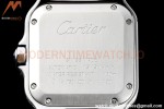 Cartier - Santos De Cartier 35mm Automatic Full Diams SS/SS White BVF MY9039