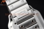 Cartier - Santos De Cartier 35mm Automatic Full Diams SS/SS White BVF MY9039