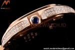 Cartier - Santos De Cartier 35mm Automatic Full Diams RG/RG White BVF MY9039