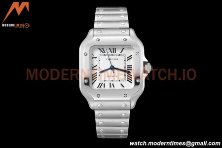 Cartier - Santos De Cartier 35mm Automatic SS/SS White AF MY9015