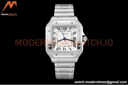 Cartier - Santos De Cartier 35mm Automatic SS/SS White AF MY9015