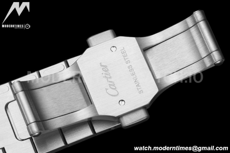 Cartier - Santos De Cartier 35mm Automatic SS/SS White AF MY9015