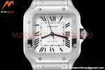 Cartier - Santos De Cartier 35mm Automatic SS/SS White AF MY9015