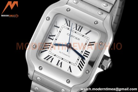 Cartier - Santos De Cartier 35mm Automatic SS/SS White AF MY9015