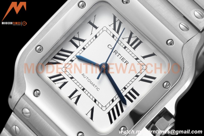 Cartier - Santos De Cartier 35mm Automatic SS/SS White AF MY9015