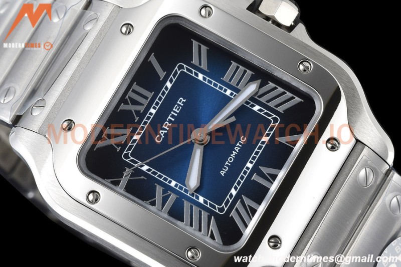Cartier - Santos De Cartier 35mm Automatic SS/SS Blue Gradient BVF MY9039