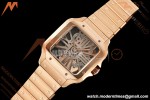 Cartier - Santos De Cartier Skeleton WHSA0016 RG/RG Skeleton Dial RF 9611MC