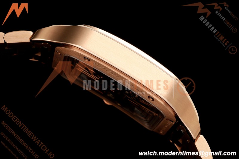 Cartier - Santos De Cartier Skeleton WHSA0016 RG/RG Skeleton Dial RF 9611MC