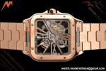 Cartier - Santos De Cartier Skeleton WHSA0016 RG/RG Skeleton Dial RF 9611MC