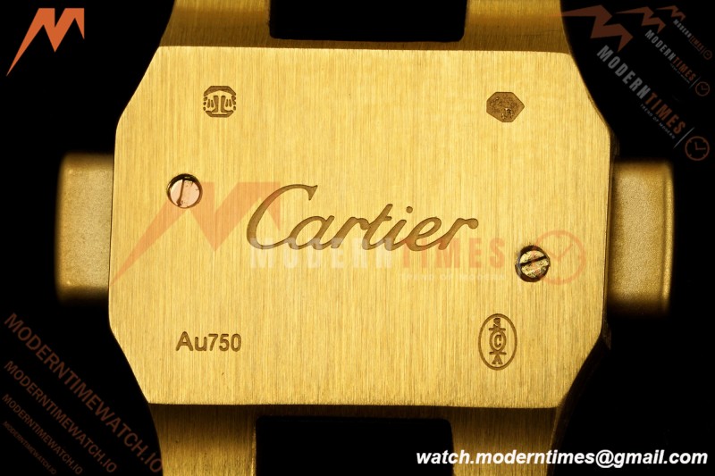 Cartier - Santos De Cartier Skeleton WHSA0042 YG/YG Gold Skeleton Dial RF 9611MC