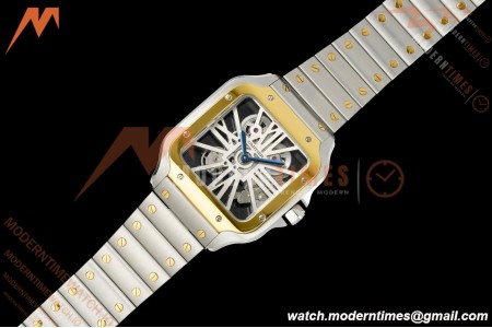 Cartier - Santos De Cartier Skeleton WHSA0019 SS/YG Skeleton Dial RF 9611MC