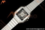 Cartier - Santos De Cartier Skeleton WHSA0027 SS/PVD Black Skeleton Dial RF 9611MC