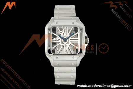 Cartier - Santos De Cartier Skeleton WHSA0015 SS/SS Skeleton Dial RF 9611MC