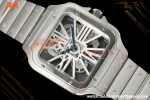 Cartier - Santos De Cartier Skeleton WHSA0015 SS/SS Skeleton Dial RF 9611MC