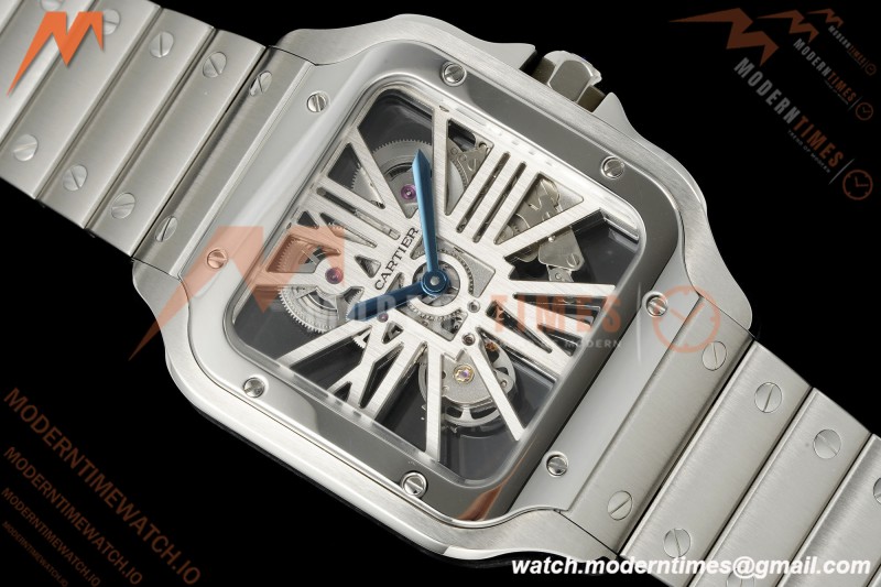 Cartier - Santos De Cartier Skeleton WHSA0015 SS/SS Skeleton Dial RF 9611MC