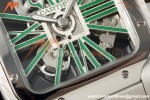 Cartier - Santos De Cartier Skeleton WHSA0028 SS/SS Green Skeleton Dial RF 9611MC