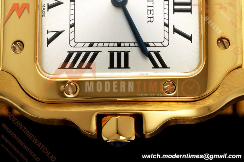 Cartier - Santos De Cartier 27mm YG/YG Silver Dial 8848F Quartz