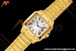 Cartier - Santos De Cartier 27mm YG/YG Silver Dial 8848F Quartz