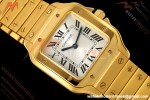 Cartier - Santos De Cartier 27mm YG/YG Silver Dial 8848F Quartz