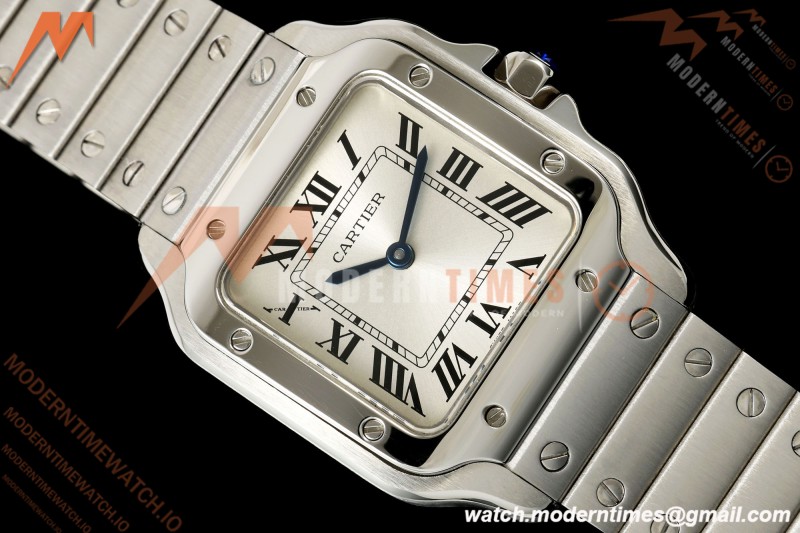 Cartier - Santos De Cartier 27mm SS/SS Silver Dial 8848F Quartz