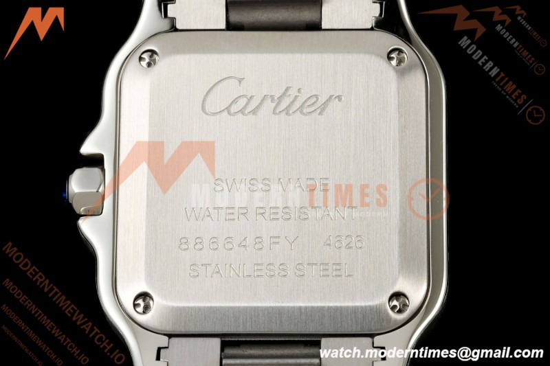 Cartier - Santos De Cartier 27mm SS/SS Red Dial 8848F Quartz