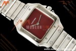 Cartier - Santos De Cartier 27mm SS/SS Red Dial 8848F Quartz